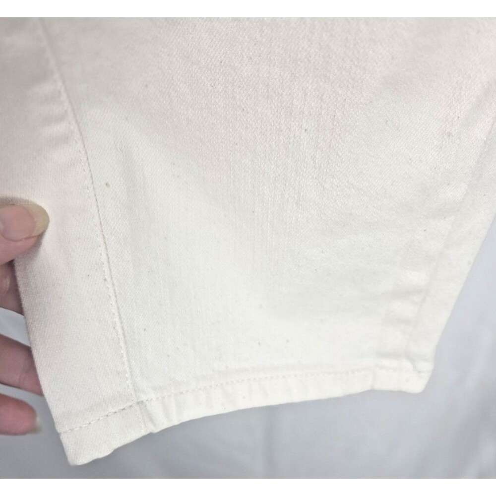 Eileen Fisher Women's 10 Organic Cotton Stretch Straight Leg Ankle Pants Ivory - Picture 4 of 10